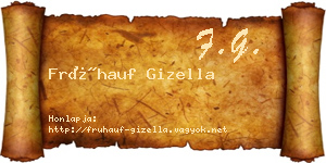 Frühauf Gizella névjegykártya